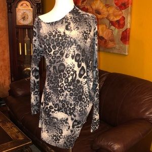 Medium leopard print dress and large grey dress